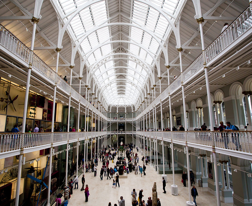 Interior of a museum