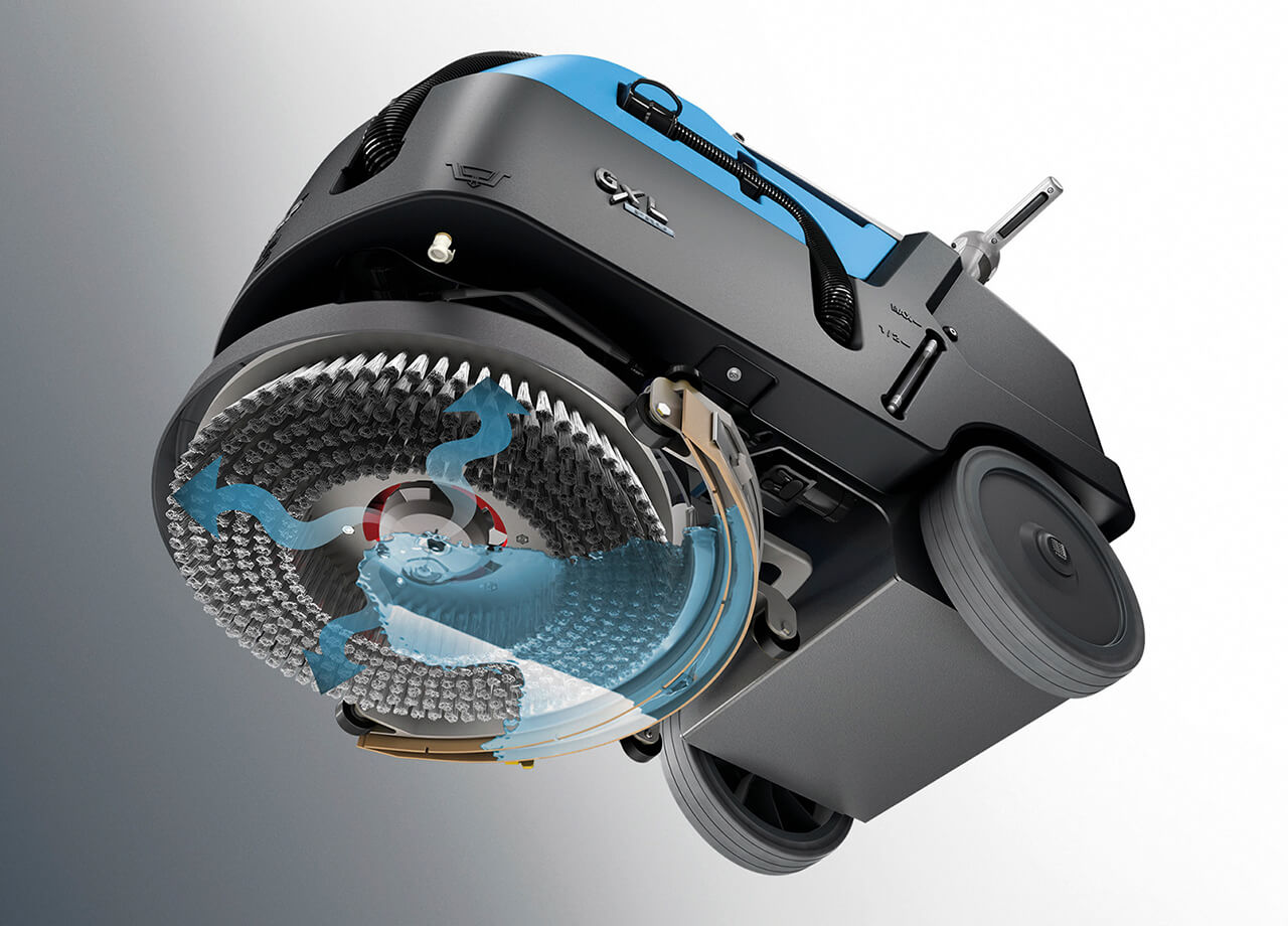 http://Genie%20XL%20Cleaning%20Machine%20Spinning%20Brush%20From%20Below