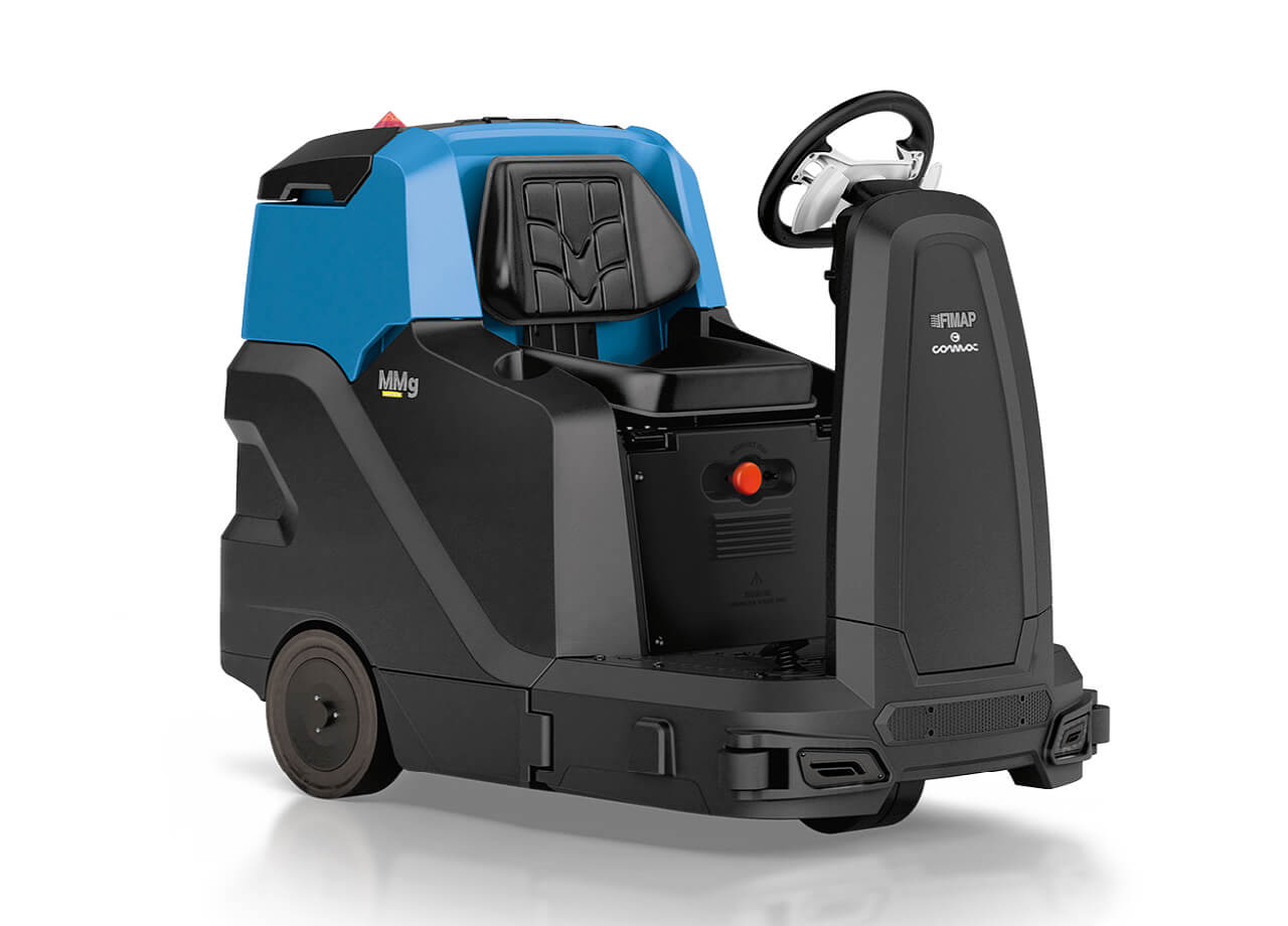 MMG Plus Floor Cleaning Machine From The Side On White Background